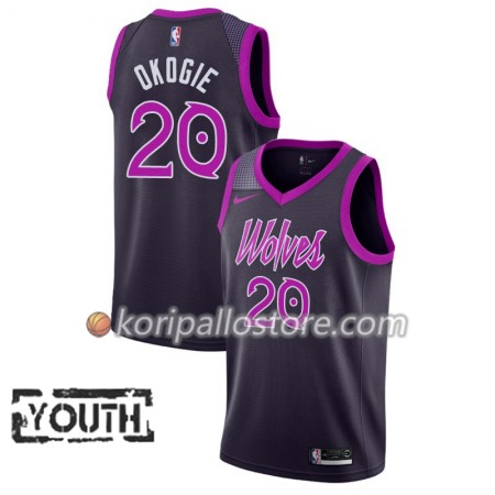 Minnesota Timberwolves Josh Okogie 29 2018-19 Nike City Edition Violetti Lasten Pelipaidat Swingman
